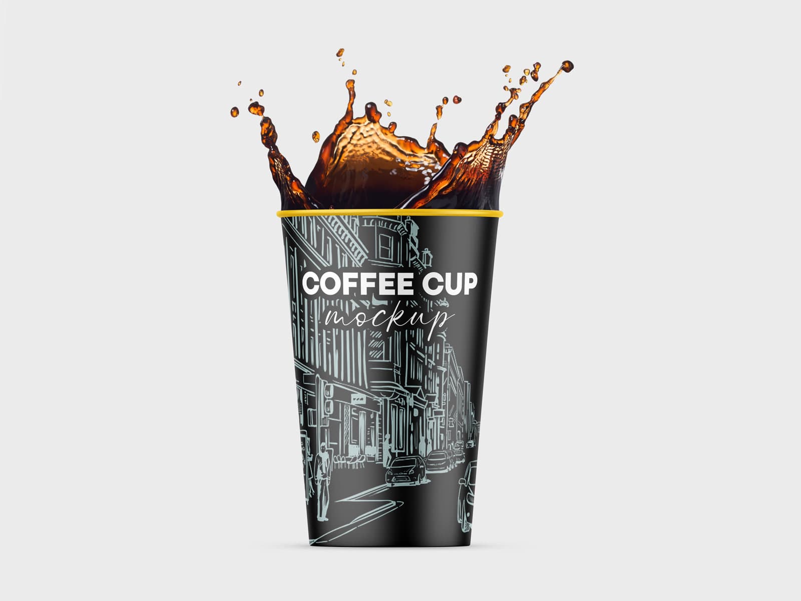 Free Coffee Cup Packaging PSD Mock Up
