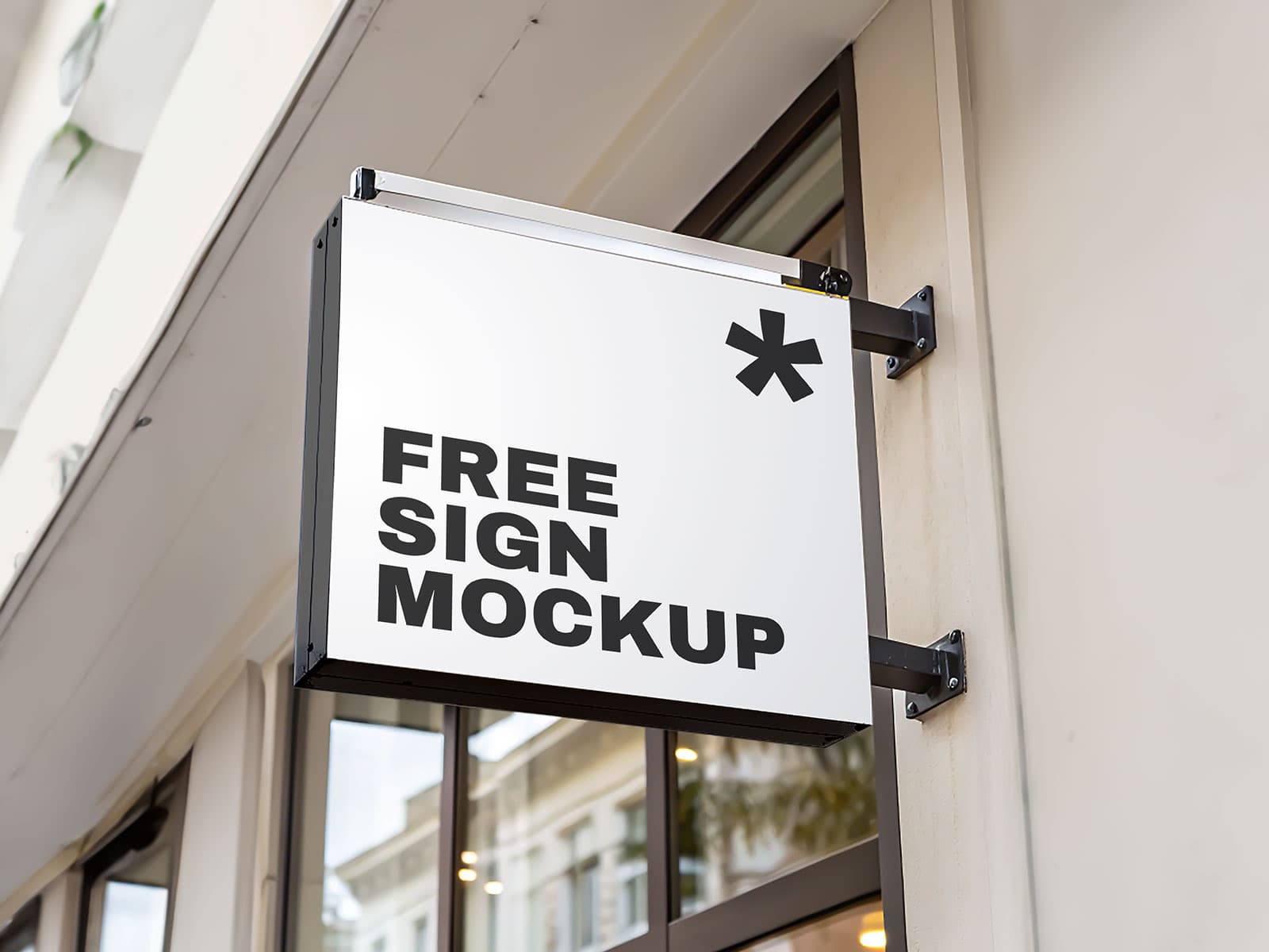 Free outdoor store sign mockup​