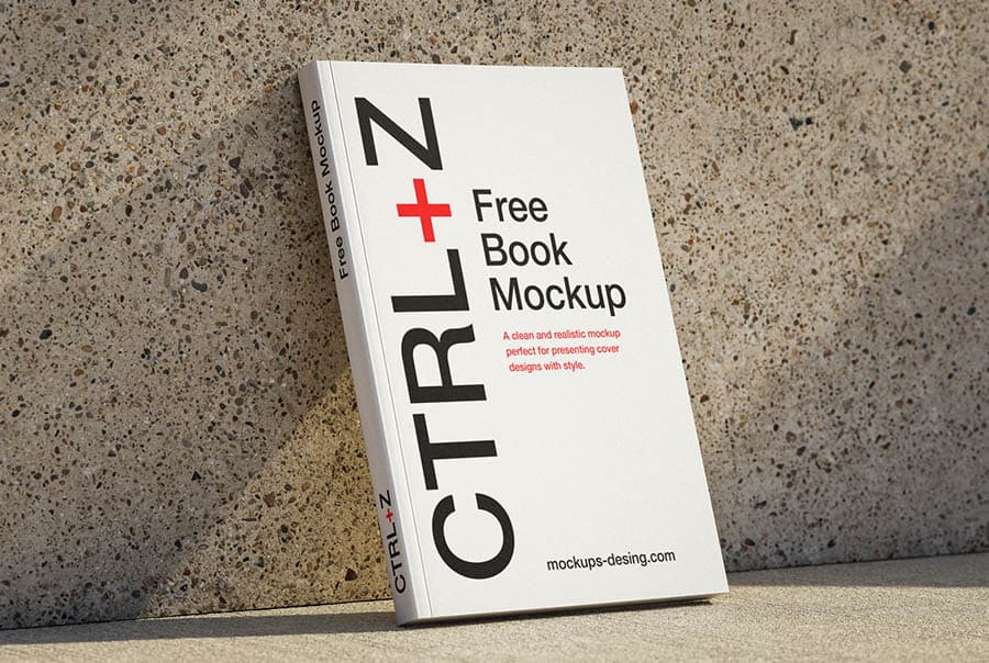 Minimal book cover mockup