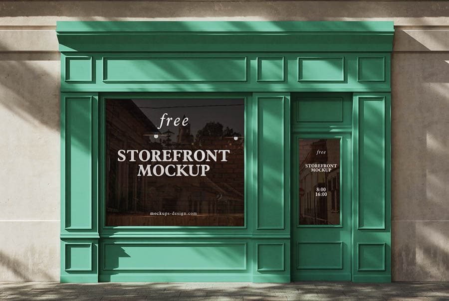 Storefront mockup – classic facade
