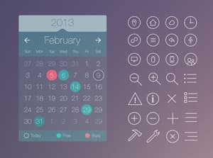 iOS 7 Style UI Kit
