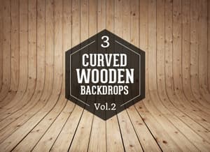 3 Curved Wooden Backdrops Vol.2