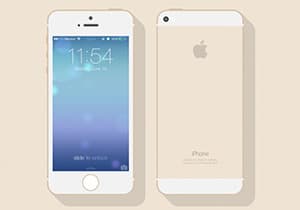 iPhone 5s Flat MockUp