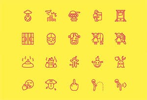 Nasty Icons: 50 Icons Set