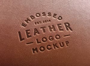 Leather Stamping Logo MockUp #2