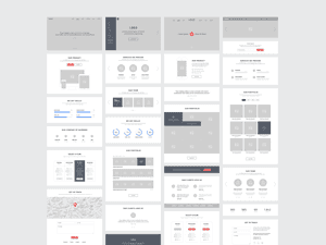 One Page Website Wireframes