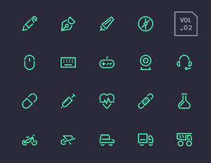 Stroke Gap Icons Set Vol.2