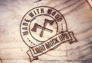 Engraved Wood MockUp