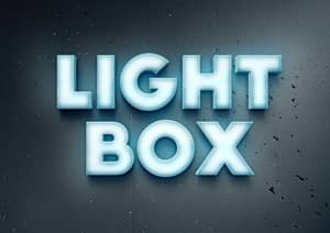 Lightbox Text Effect