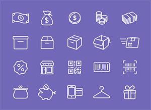 54 E-Commerce Icons