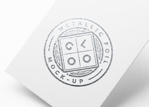 Metallic Foil Logo MockUp