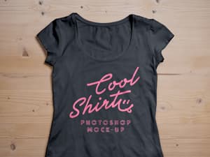 Woman T-Shirt MockUp PSD #2