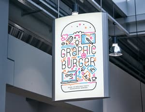Indoor Advertising Poster MockUp #2