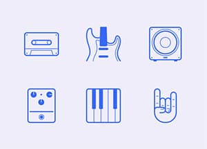 In The Studio: 24 Free Icons