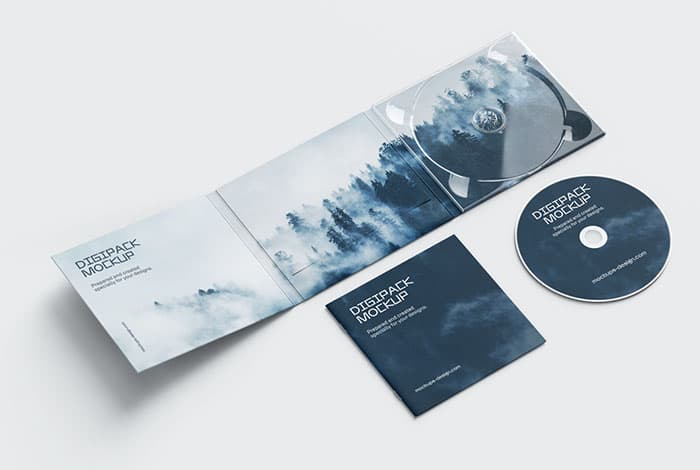6 panel digipack mockup
