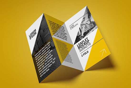 Free flyer mockup / Z-Fold
