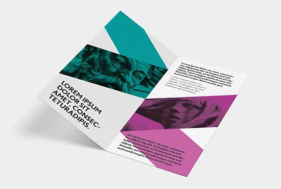 Bi-fold DL leaflet mockup