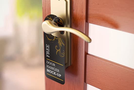 Free door hanger mockups