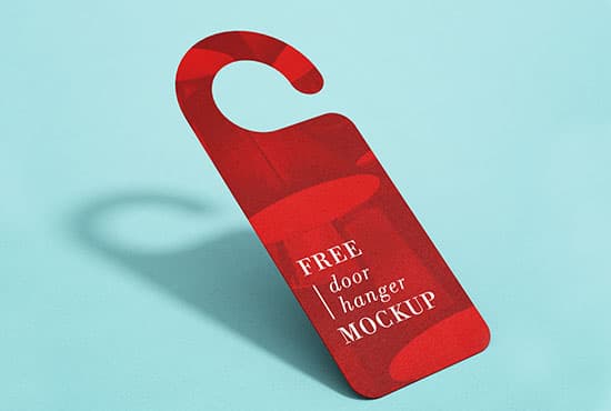 Free door hanger mockup