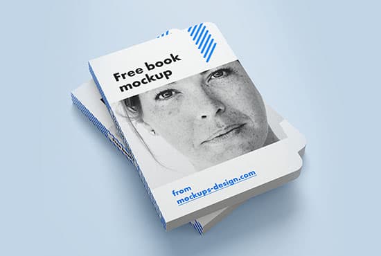 Free book with rounded corners mockup