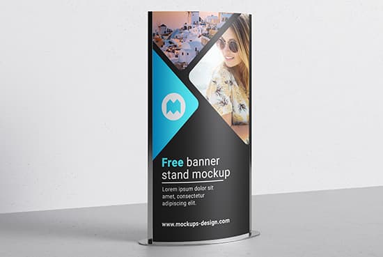 Free display stand mockup