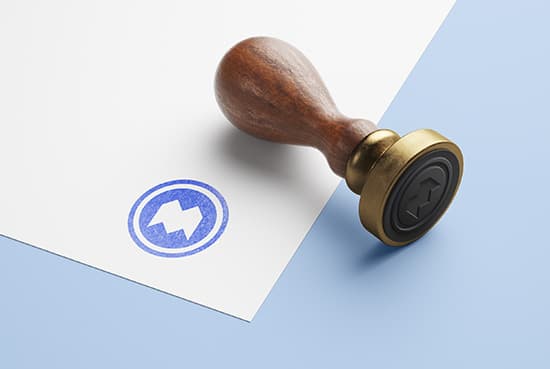 Free wooden stamp mockup