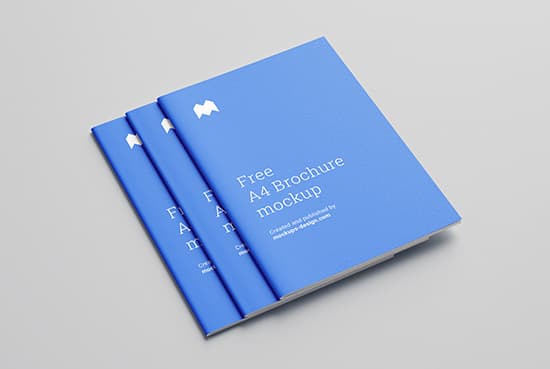 Free A4 brochure mockup