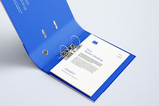 Free binder mockup