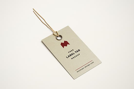 Free label tag mockup