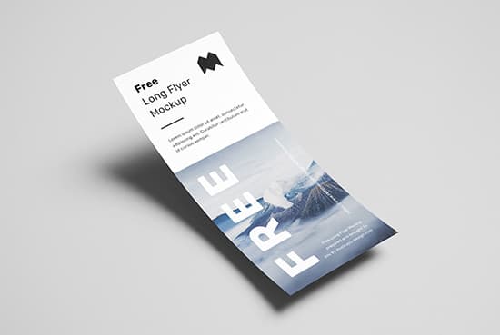 Free long flyer mockup