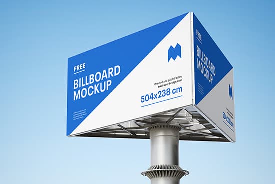 Free triple billboard mockup