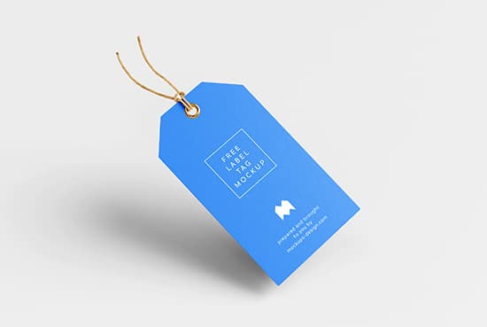 Free minimalistic label tag mockup