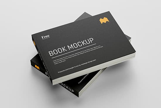 Free landscape book mockup