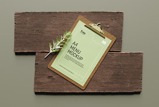 Free menu mockup