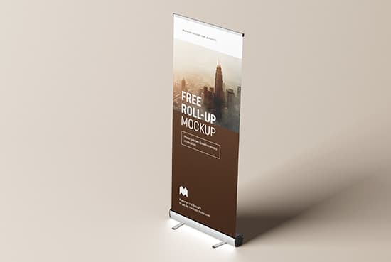 Free roll-up mockup / 85×200 cm