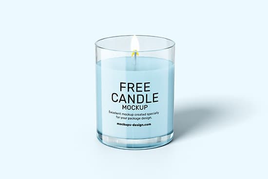 Free candle mockup