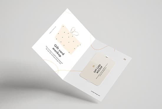 Free gift card mockup