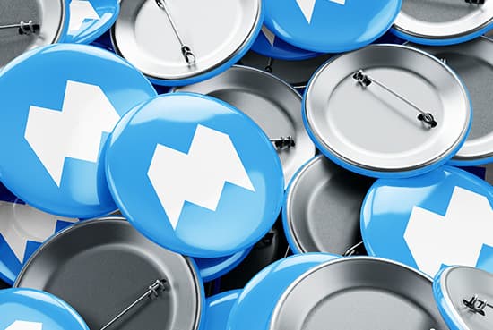Free pin button mockup