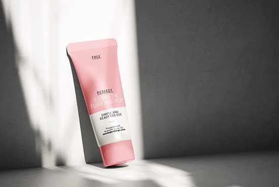Free cosmetic tube mockup