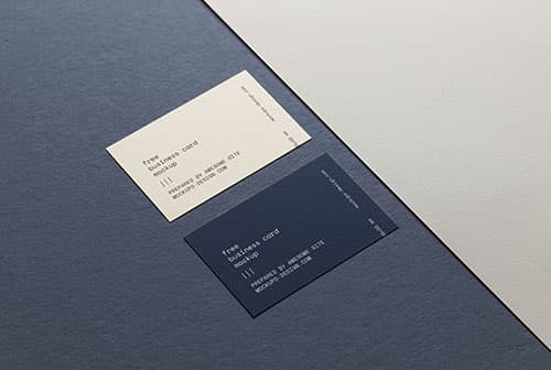 Business card on a paper plane mockup