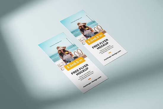 Free 3,5×8,5 in flyer mockup