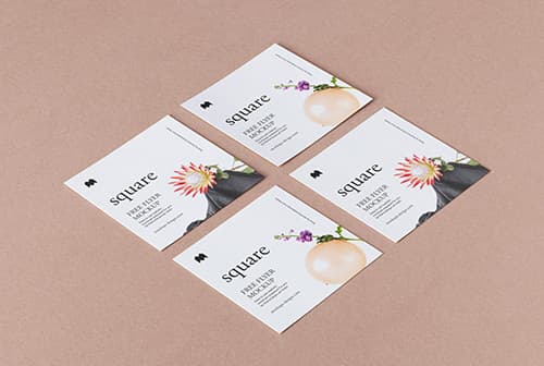 Simple square flyer mockup