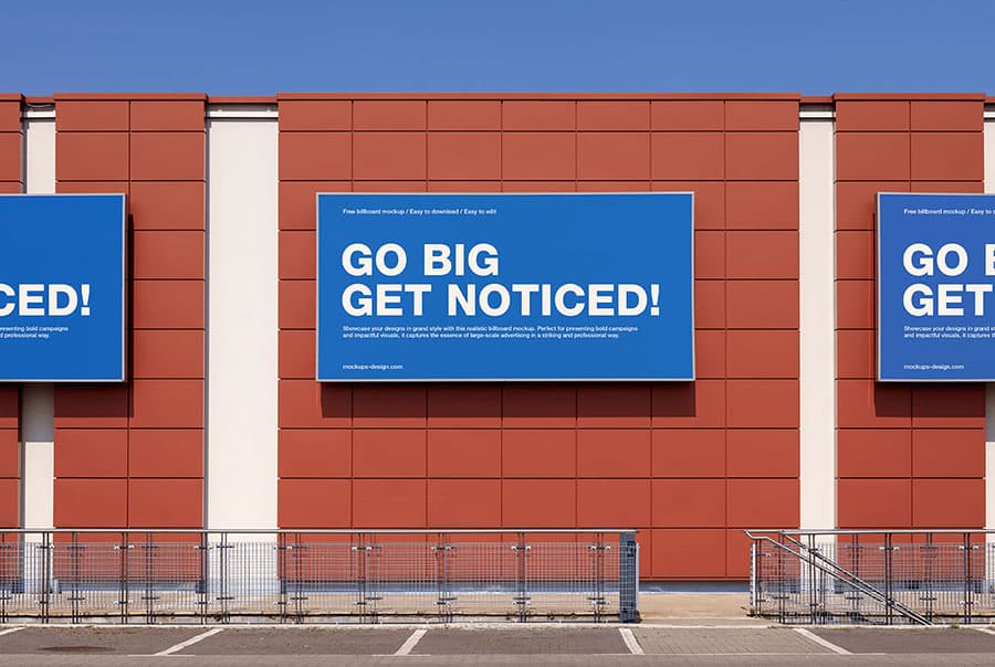 Billboard at the mall mockup