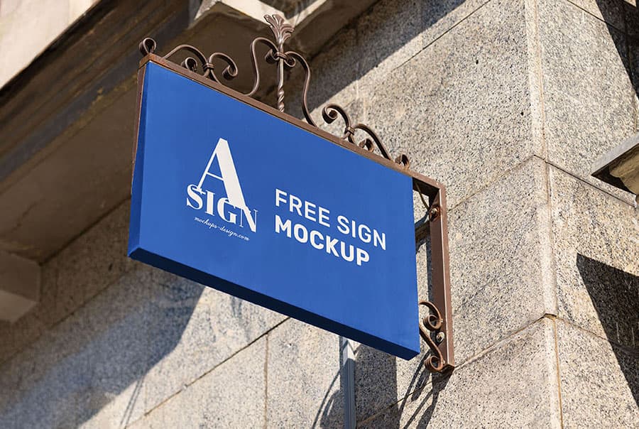Rectangle sign mockup