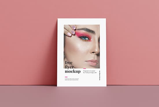 Free standing A6 flyer mockup