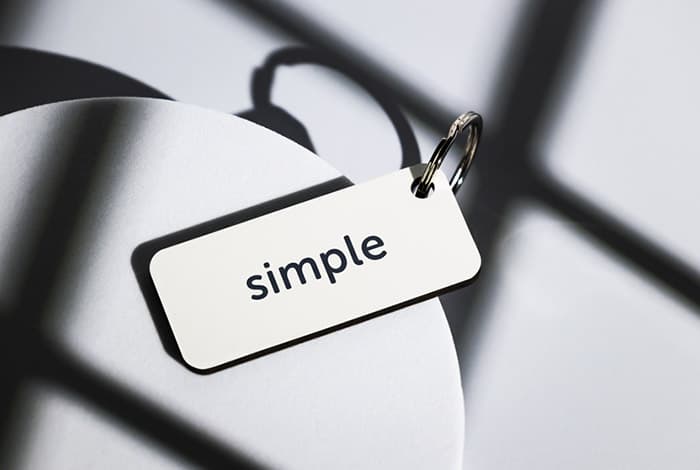 Key ring with abstract background mockup