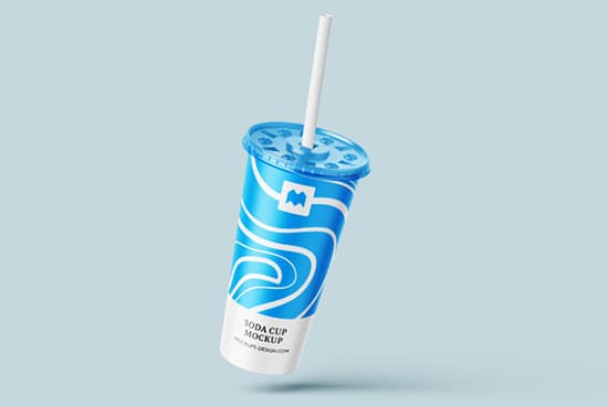 Free soda drink mockup