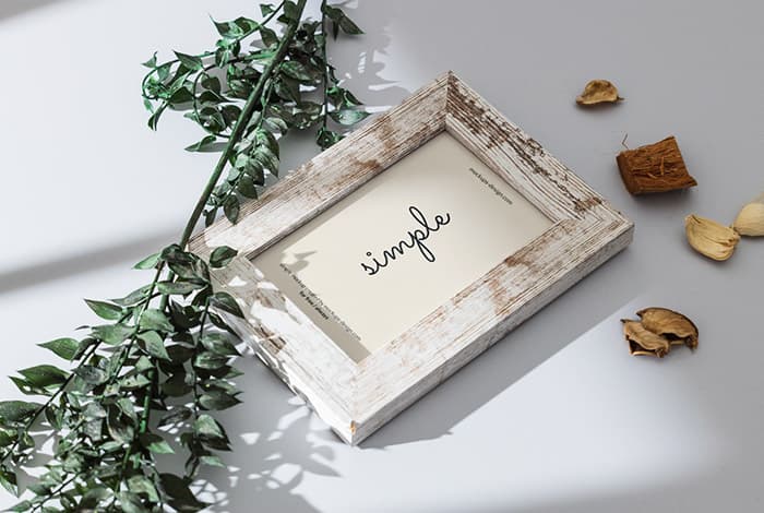 Bright photo frame mockup