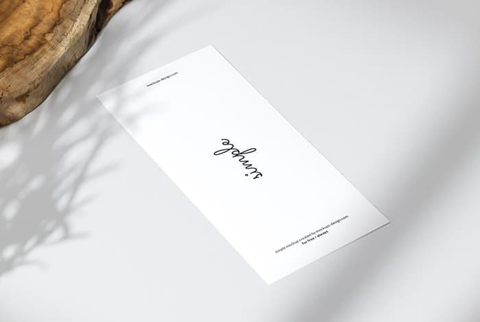 Free clean DL flyer mockup