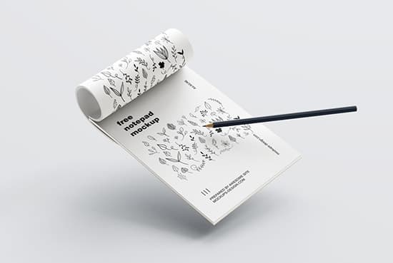 Free notepad mockup
